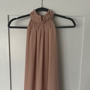 H&M Blush Pink Ruffled Halter Neck Blouse